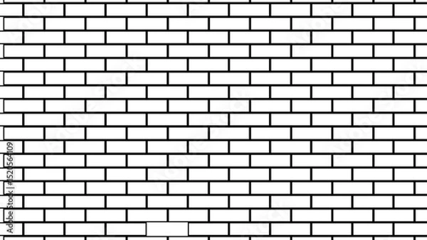 Obraz white brick wall texture for background usage as a backdrop design, Abstract white brick wall background - header/banner template