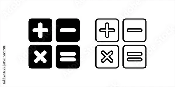 Fototapeta Calculator icon set . Accounting calculator icon. calculator vector	