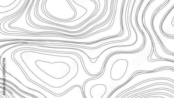 Obraz Topographic contour map. similarcartography illustration. Topography and geography map grid abstract backdrop. 