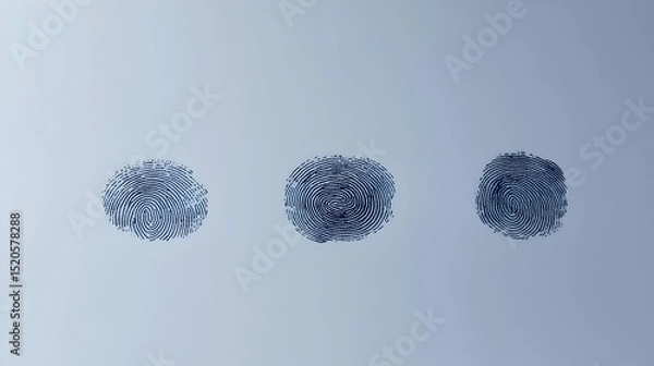 Fototapeta Digital Fingerprint Comparison Graphics