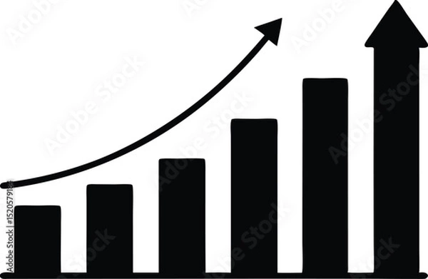 Fototapeta organic traffic graph, bar chart isolated vector