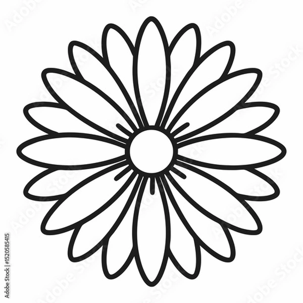 Obraz white flower isolated on black