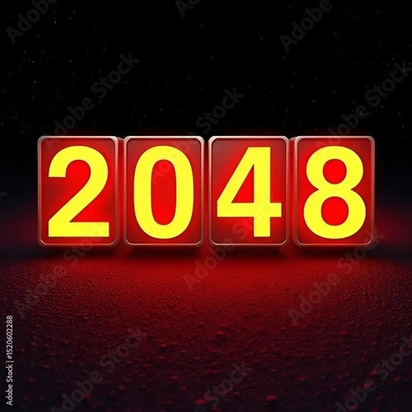 Fototapeta 2048 new year in block