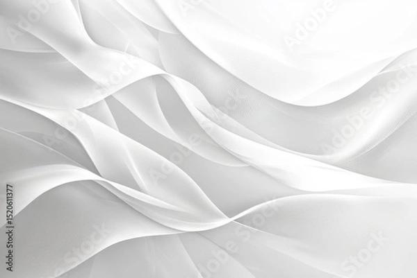 Fototapeta Explore elegant white wavy lines, a Smooth background and dynamic texture concept.