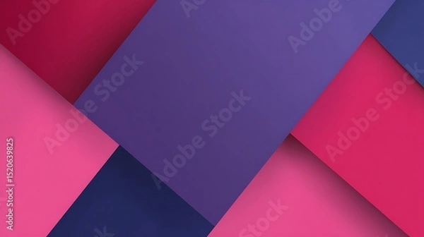 Fototapeta Overlapping vibrant geometric paper shapes design