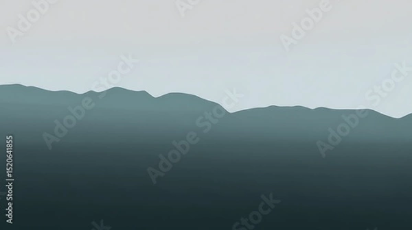 Fototapeta Abstract mountain range with gradient background