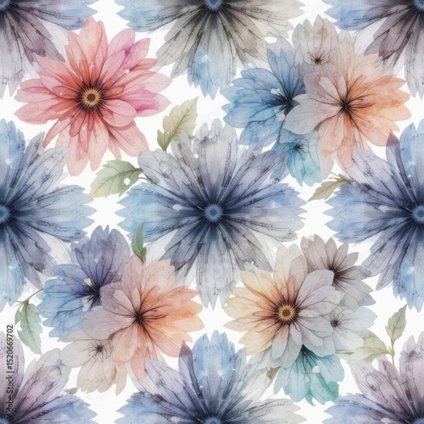 Obraz Beautiful vector Watercolor flower background