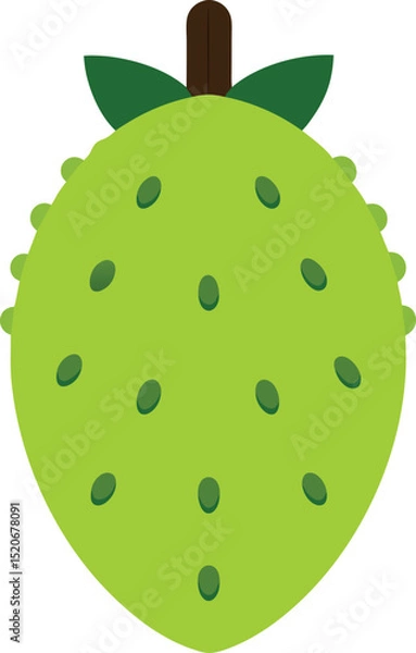 Obraz soursop fruitvector on white background 