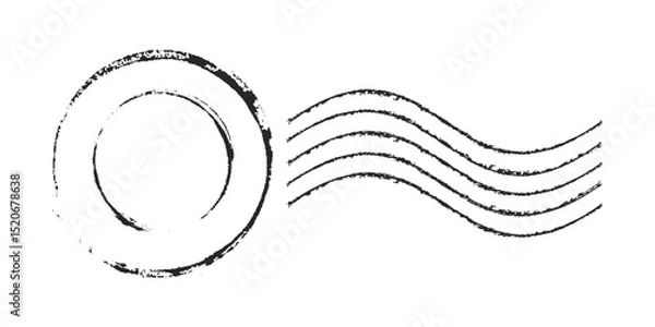 Obraz Postage stamp. Blank grunge postage postmark. Empty mail delivery template.