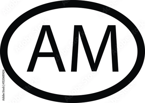 Fototapeta e commerce icon am black and white geometric shapes minimal abstract graphic simple clean bold