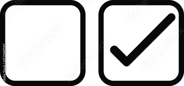 Fototapeta empty squar checkmark vector illustration of a mobile phone