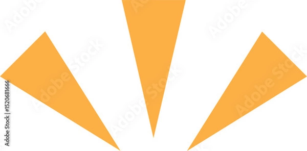 Fototapeta Emphasis mark icon isolated on white background . vector illustration of an abstract orange background  orange triangles, geometric shapes orange triangles geometric shapes