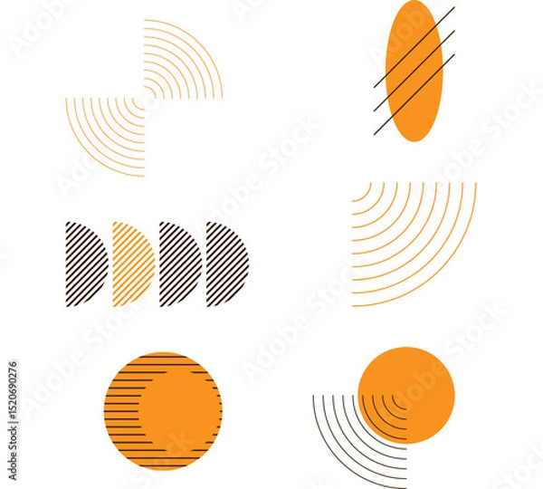 Obraz set of vector icons of different shapes