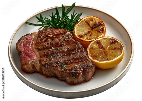 Obraz grilled beef steak with vegetables