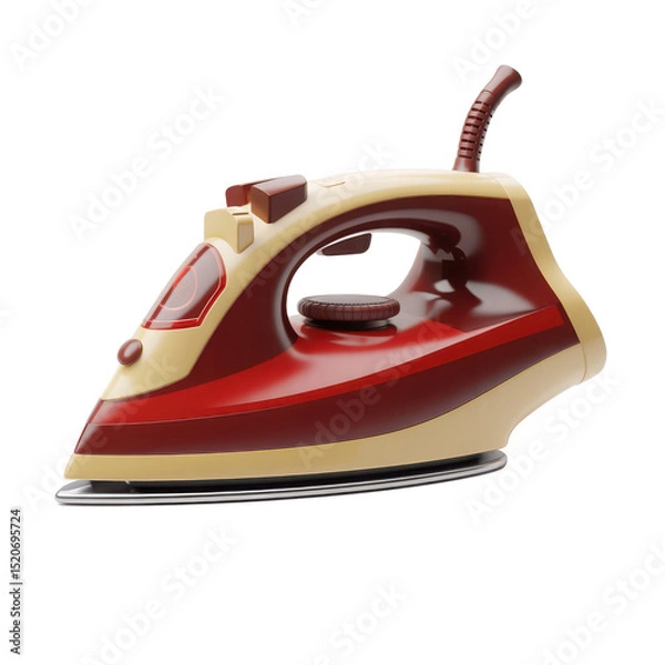 Fototapeta Retro style iron appliance isolated on transparent background