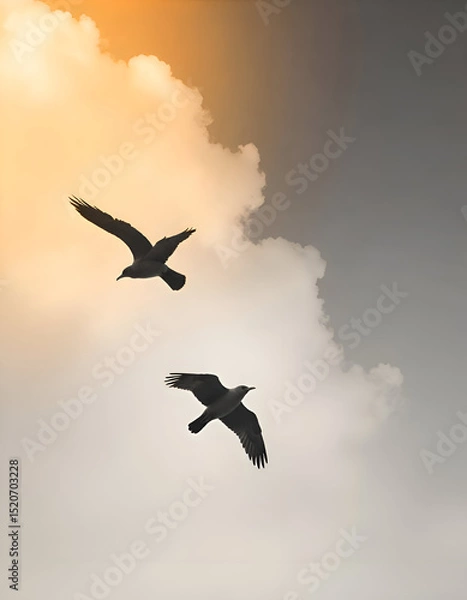 Obraz birds flying in the sky