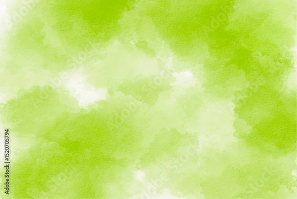 Obraz Brightt green watercolor abstract background. Hand painted watercolor background in green color.