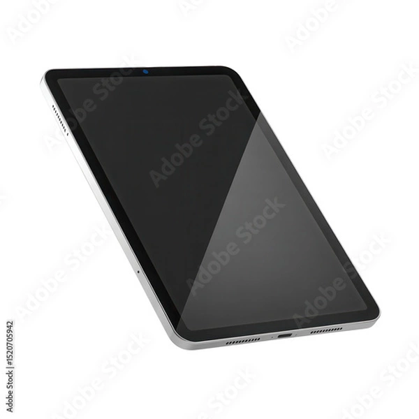 Fototapeta Modern tablet computer isolated on transparent background