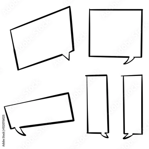 Obraz Square Shape Conversation bubbles 