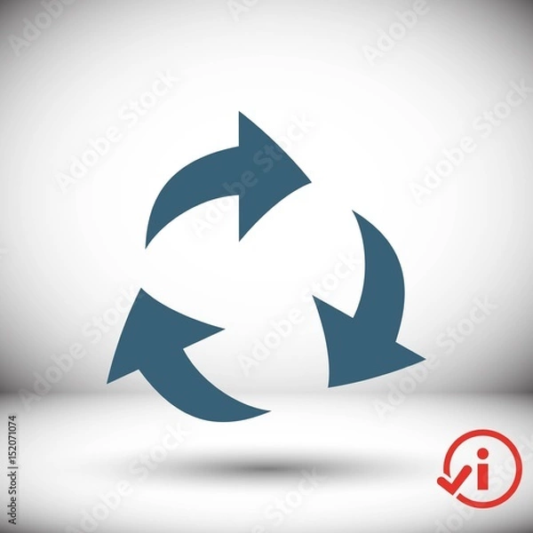 Obraz recycling
 icon stock vector illustration flat design