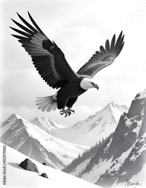 Obraz bald eagle in flight