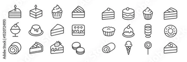 Fototapeta Delicious desserts displayed in a variety of styles at a bakery showcasing sweet treats for every occasion