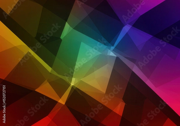 Fototapeta Colorful abstract geometric shapes