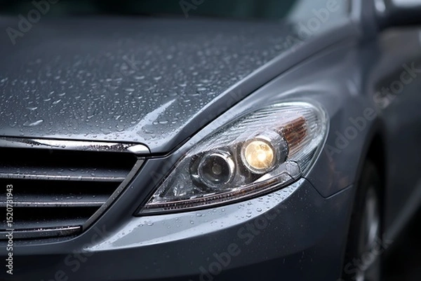 Fototapeta Automotive Radiator with Condensation – Close View