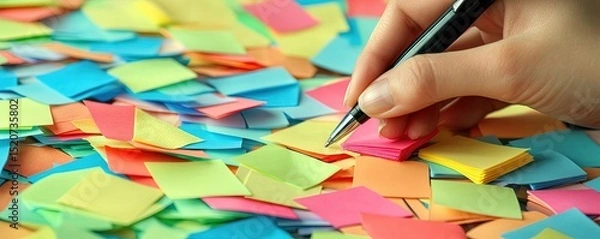 Obraz Hand Writing Notes with Pen