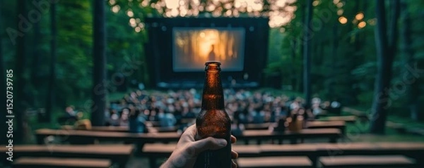 Obraz Beer Bottle at Outdoor Cinema