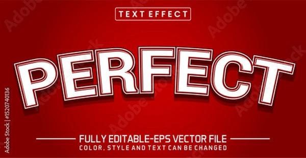 Fototapeta Perfect font Text effect editable