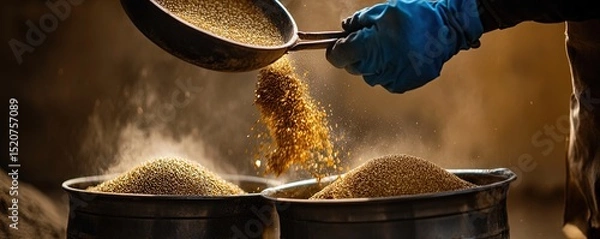 Obraz Grain Pouring Into Bucket