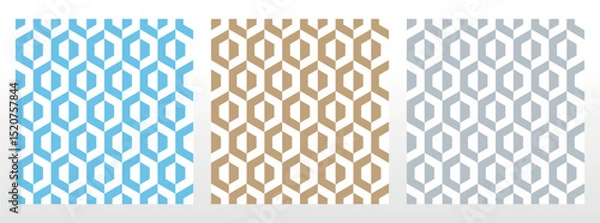 Obraz Set of abstract geometric patterns. Seamless vector backgrounds. Colored ornaments Graphic modern patterns Simple lattice graphic design