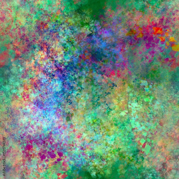 Fototapeta Multicolor transparent painterly strokes, splashes, smudges Abstract blurry painted mottled seamless pattern in bright tones Grunge effect Grainy spotted background