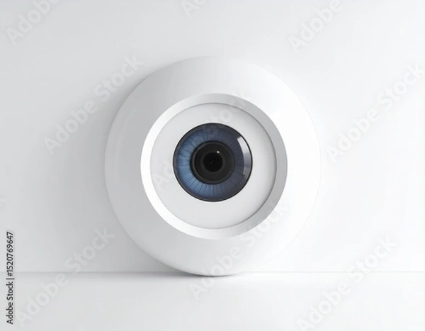Fototapeta Abstract Eye Art: Minimalist Surveillance Concept