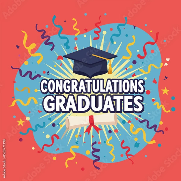 Fototapeta Class of 2026 - Typography. black text isolated white background. Vector illustration of a graduating class of 2026. graphics elements for t-shirts, and the idea for the sign