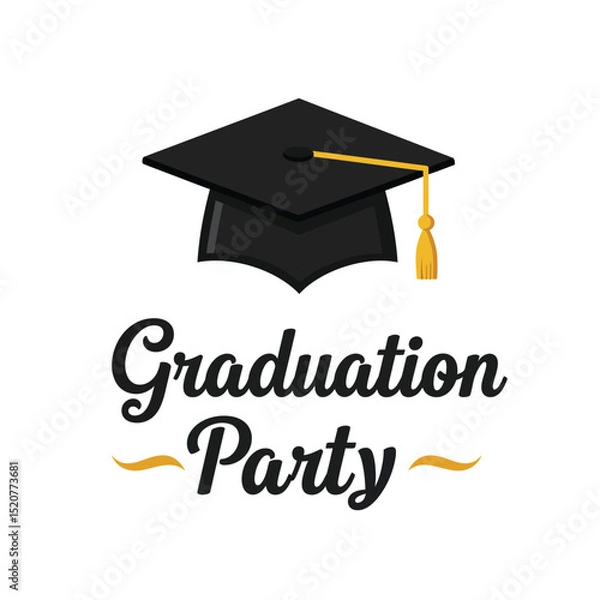 Fototapeta Class of 2026 - Typography. black text isolated white background. Vector illustration of a graduating class of 2026. graphics elements for t-shirts, and the idea for the sign