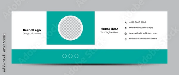 Fototapeta Email signature template design
