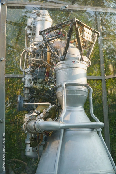 Obraz Details of spacecraft or rocket engine on display