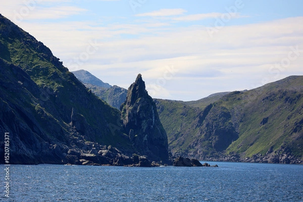 Obraz Rock needle on the coast of the North Cape Plateau, Norway