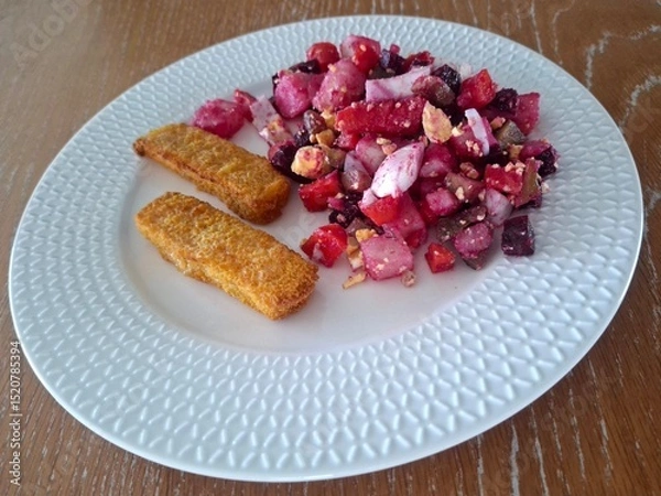 Obraz fishfinger with vegetables