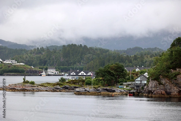 Obraz Coastal landscape near the Norwegian city of Bergen  