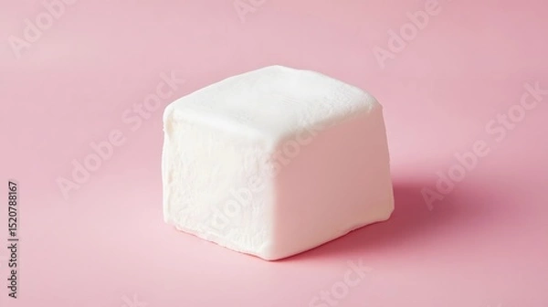 Fototapeta marshmallow on a pink background