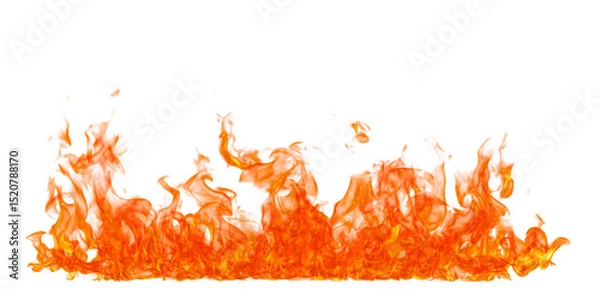 Obraz Fire flame on transparent background isolated png..