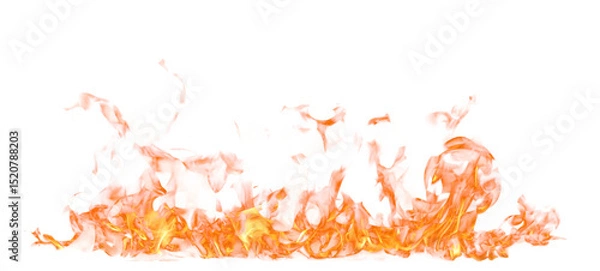 Obraz Fire flame on transparent background isolated png..