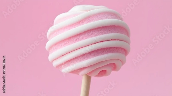 Fototapeta marshmallow on a pink background