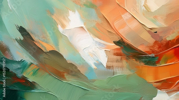 Fototapeta Art abstract painting rough colorful art painting texture, with oil brushstroke, pallet knife paint on canvas wallpaper illustration for design.