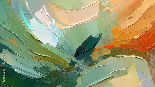 Fototapeta Art abstract painting rough colorful art painting texture, with oil brushstroke, pallet knife paint on canvas wallpaper illustration for design.