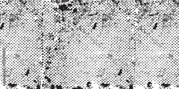 Fototapeta Grunge Distressed Dotted Color Halftone Retro Paper Abstract Print Texture Vector Background