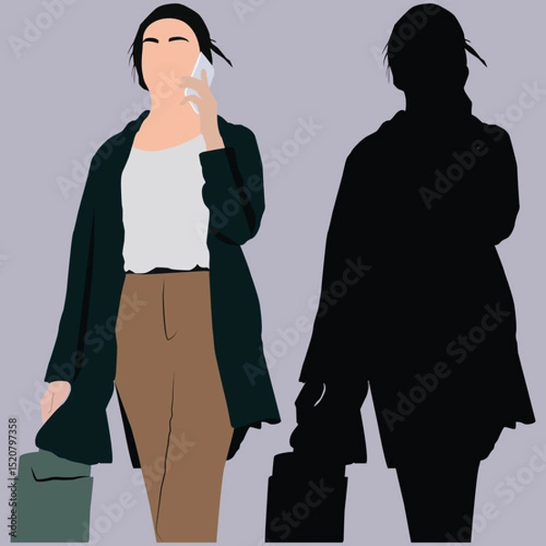 Obraz vector illustration of a woman